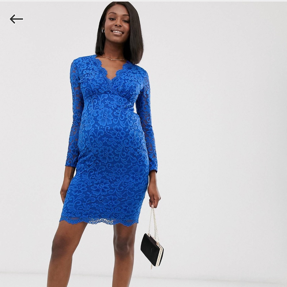 ASOS royal blue maternity cocktail dress